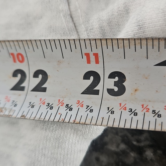 Parke Shrunken Mockneck Sweatshirt Light Gray Navy “P” Logo L/XL - Picture 4 of 6